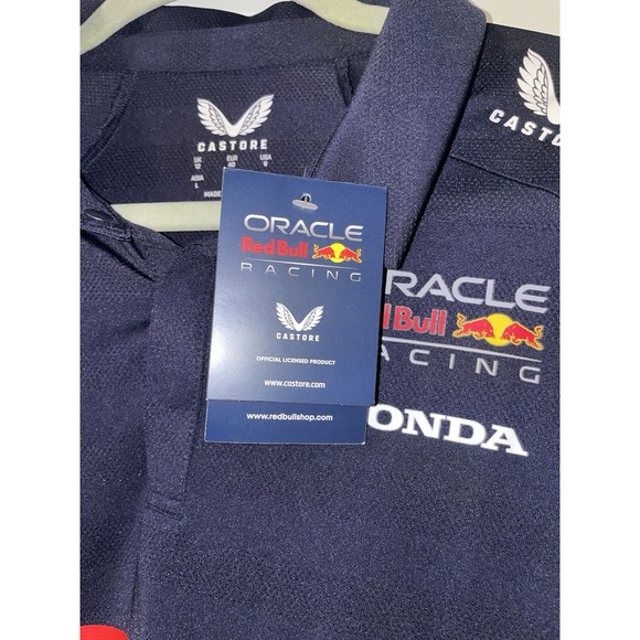 Red Bull Racing F1 Women's Large 2025 Team Polo Shirt Navy NWT - Picture 3 of 8